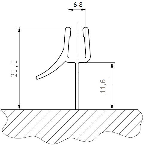 #3401-8 Dichtleisten-Set für 8mm Glas (1x2241+2x2255+1xAuswahl)