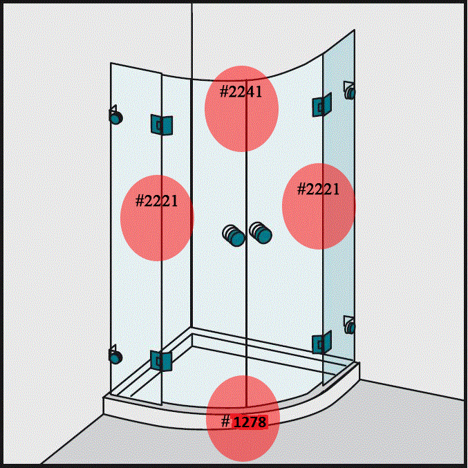 #3900-6 Dichtleisten-Set für 6mm Glas (1x2241+2x2221+1x1278)