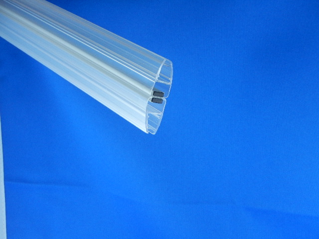 #2261 Magnetdichtung Set 180°, für 4-5 mm Glas, Länge 2m(Set =2x 2 Meter),transparent