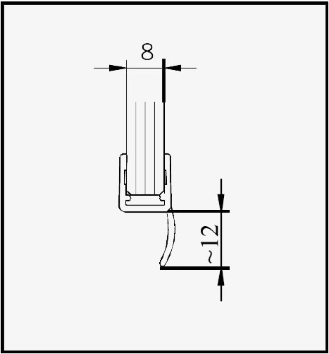 #3203-8 Dichtleisten-Set für 8mm Glas (1x2231+1x2254+1xAuswahl)