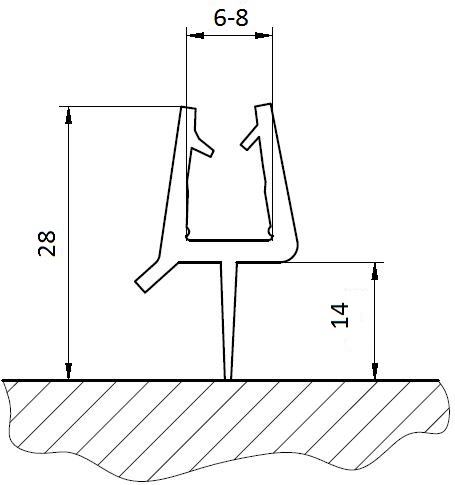 #3401-8 Dichtleisten-Set für 8mm Glas (1x2241+2x2255+1xAuswahl)