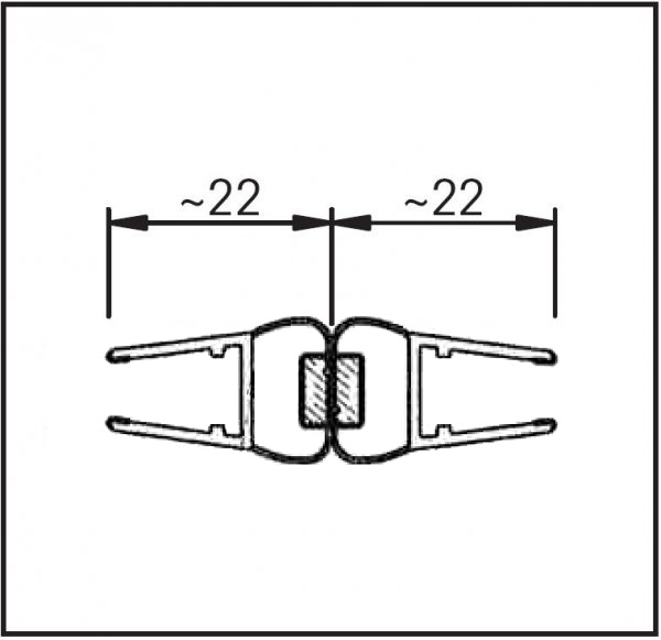 #3401-8 Dichtleisten-Set für 8mm Glas (1x2241+2x2255+1xAuswahl)